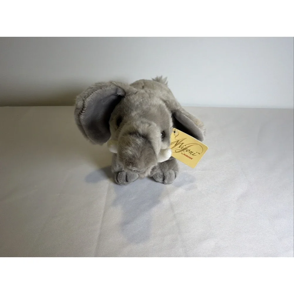 Aurora Miyoni African Elephant Gray Plush Safari Stuffed Animal Toy NWT 13